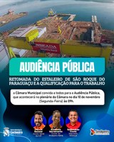 Estaleiro de São Roque do Paraguaçu: Audiência pública na Câmara de Cachoeira discute reativação e impactos na economia local